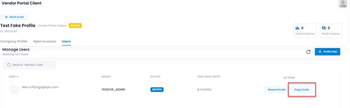 copy invite url
