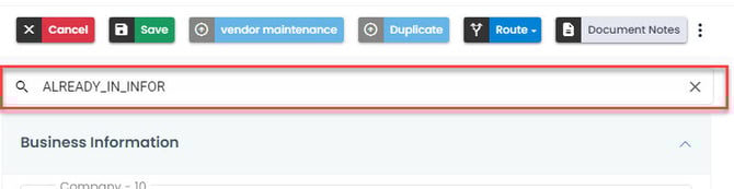 selected reason code